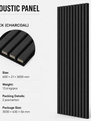 Black Charcoal Acoustic Panel