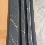 Black Marble with Gold Line Panel