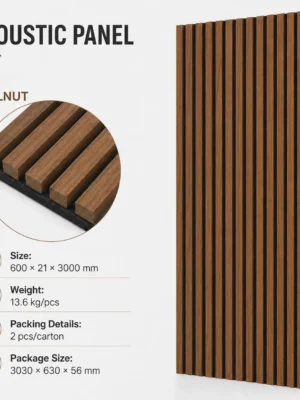 Wallnut Acoustic Panel