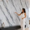 White Black & Gold Marble Sheet