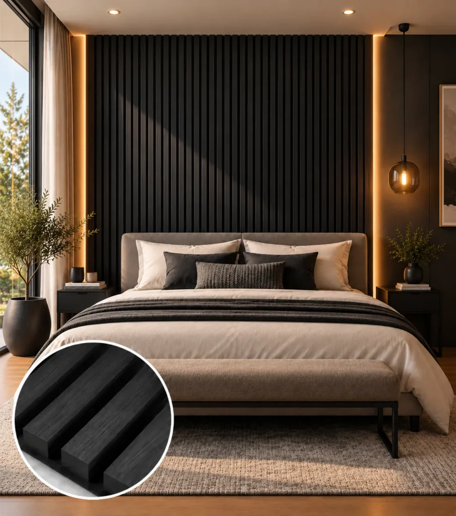 Black Charcoal Acoustic Panel