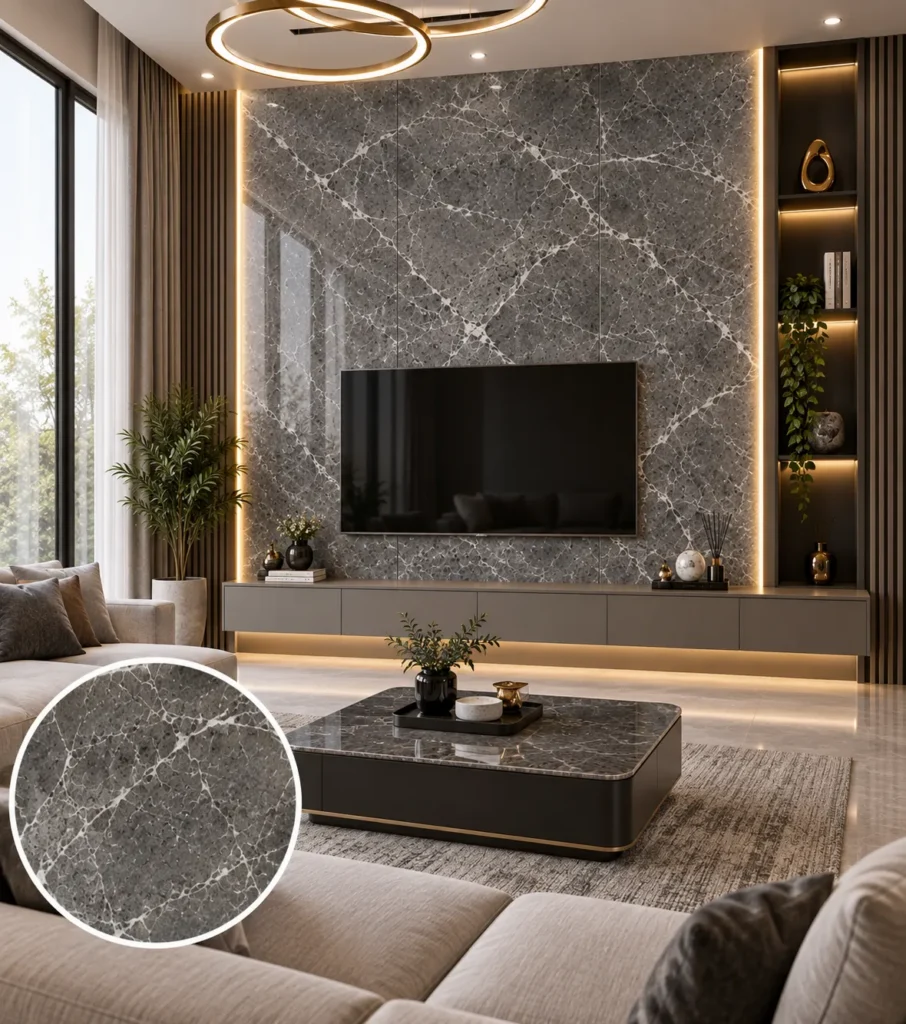 Grey UV Marble Sheet