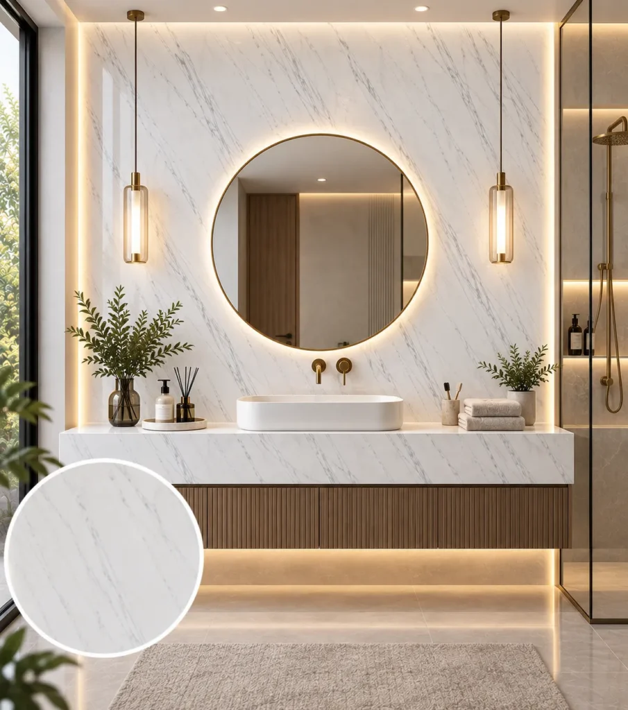 White & Grey Marble Sheet