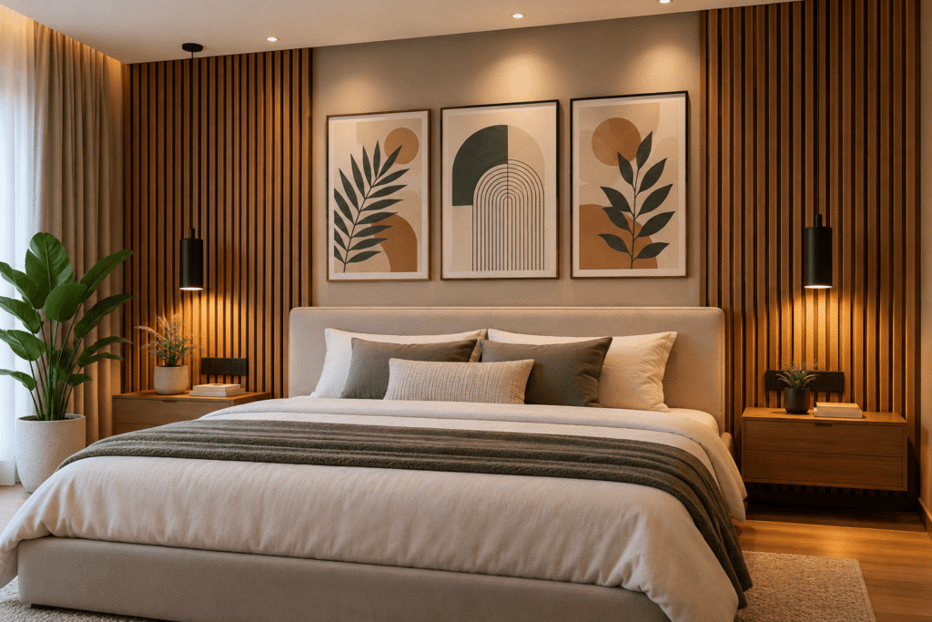 Combine Acoustic Panels with Decorative Wall Art