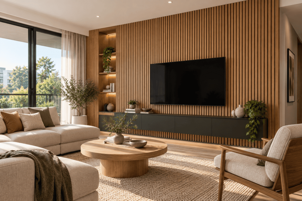 Feature Wall in the Living Room